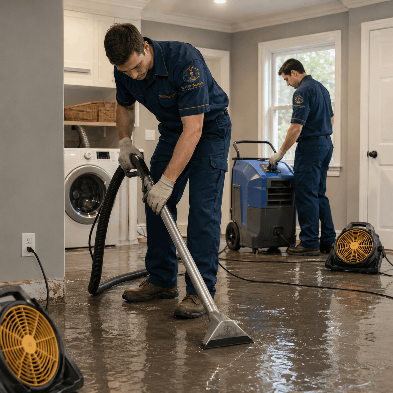 Flood water cleanup in Austin TX