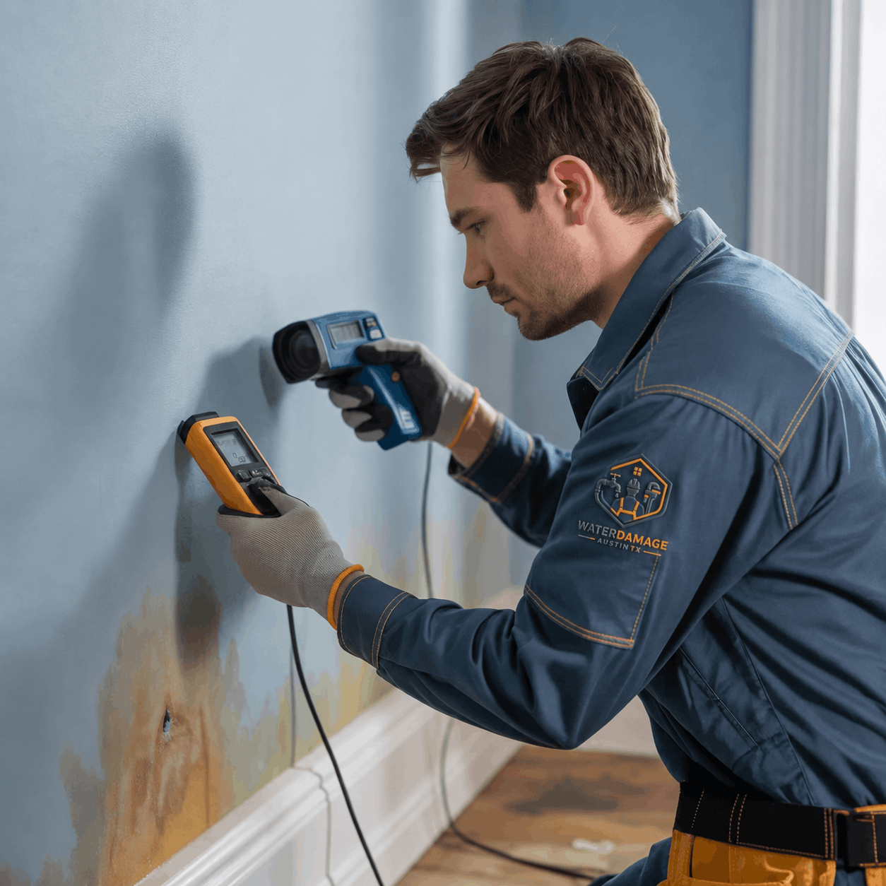Hidden moisture inspection support in Austin TX