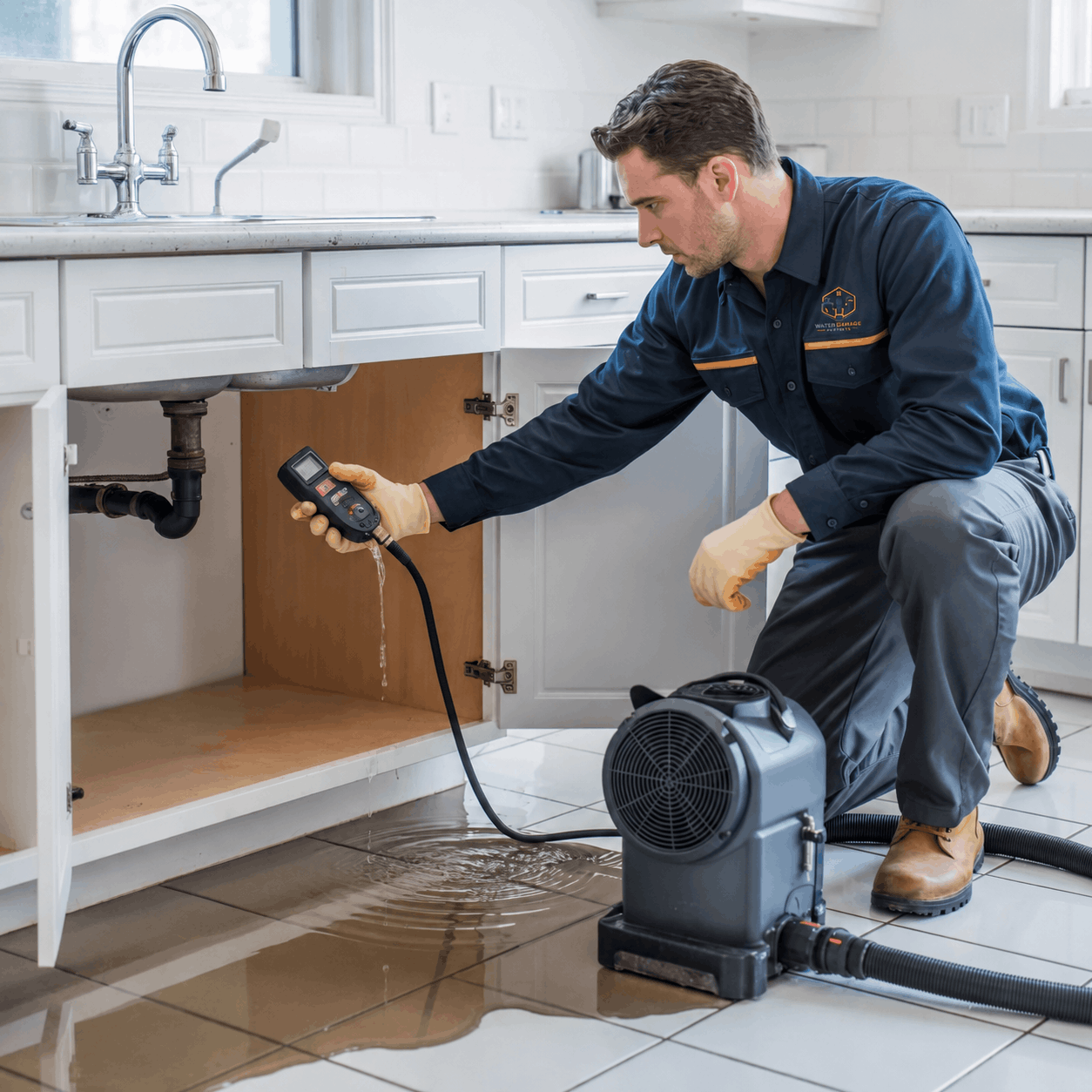Burst pipe water damage cleanup in Austin TX