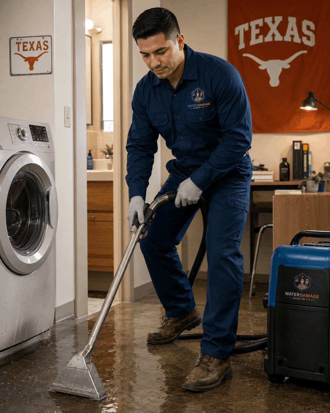 Appliance and fixture leak cleanup near University of Texas at Austin